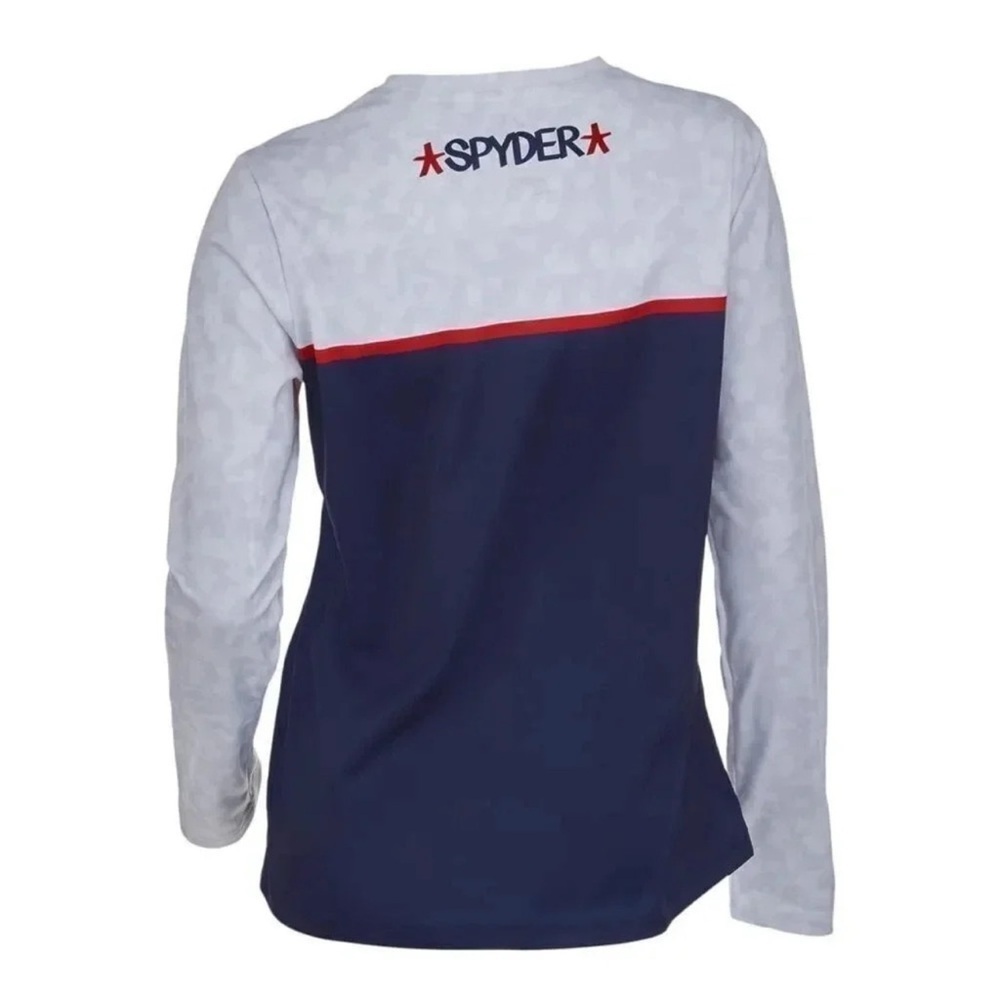 Spyder Women's Usa Snow Crew Graphic Top -XS White NWT - Picture 2 of 5